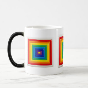 Caneca Mágica Bloco de Cores Geométricas em Negrito