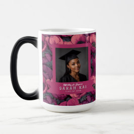 Caneca Mágica Bold Anemones Pattern Mom Graduation Gift