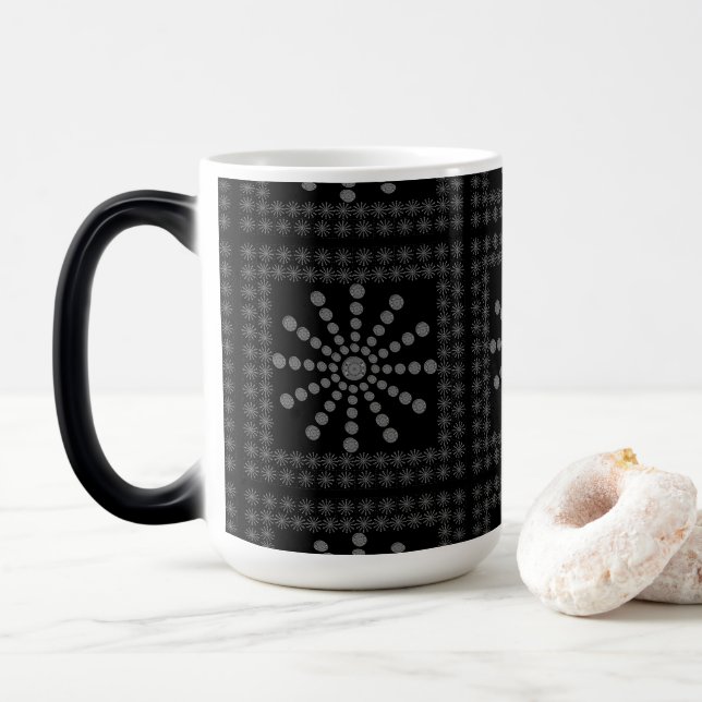 Caneca Mágica bolinhas cinza (Com Donut)