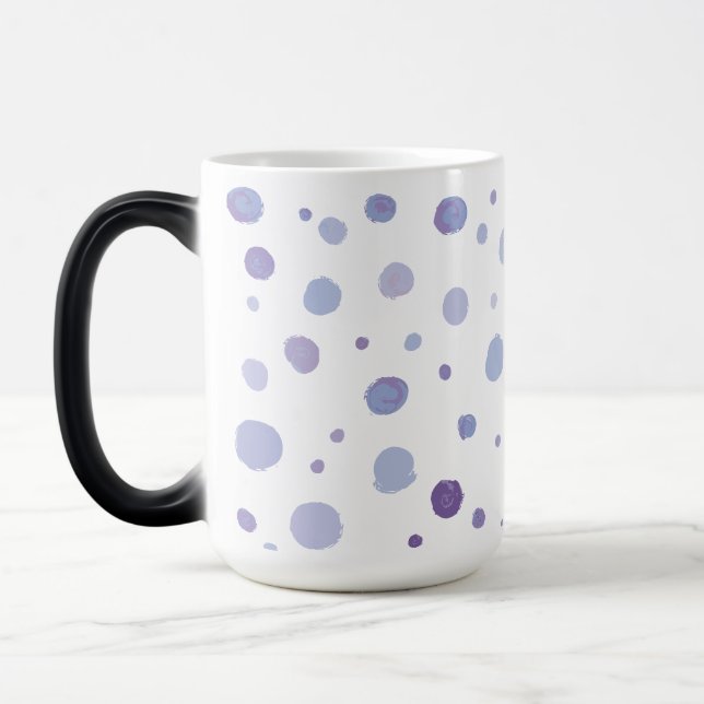 Caneca Mágica bolinhas pintadas à mão (Esquerda)