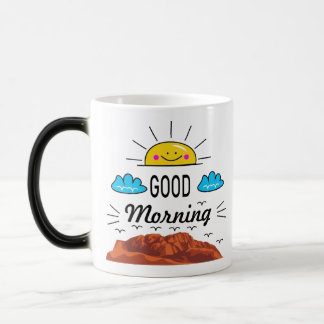 Caneca Mágica Bom Dia Nascer do Sol na Colina – Manhã Inspirador