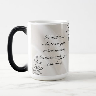 Caneca Mágica Bom dia, tema moderno minimalista