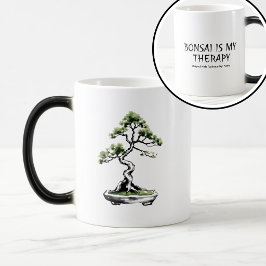 Caneca Mágica Bonsai é Minha Terapia citação engraçada para aman