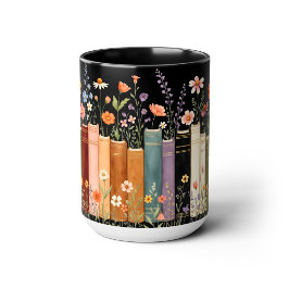 Caneca Mágica Book Lover Floral Mug