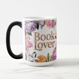 Caneca Mágica Book Lover White Floral Mug