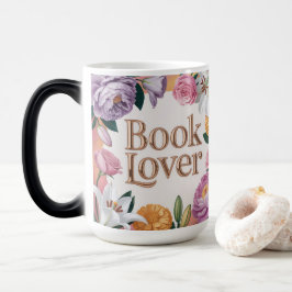 Caneca Mágica Book Lover White Floral Mug