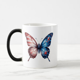 Caneca Mágica Borboleta da Bandeira Americana