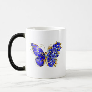 Caneca Mágica Borboleta Flor Sapphire