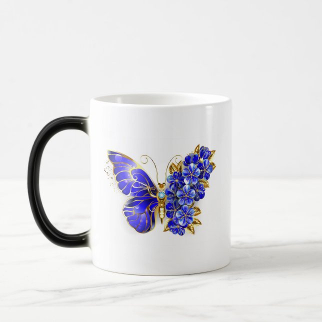Caneca Mágica Borboleta Flor Sapphire (Esquerda)