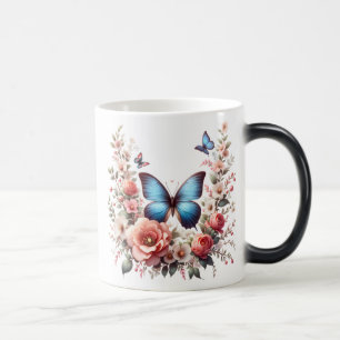 Caneca Mágica Borboleta Floral de Aniversário Personalizada-9628