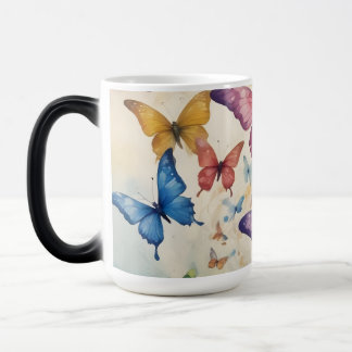 Caneca Mágica Borboleta Vibrante: Adicione um Toque da Natureza