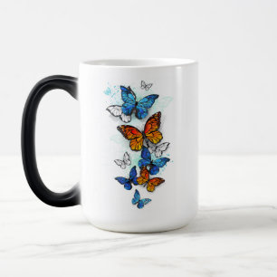 Caneca Mágica Borboletas voadoras Morpho e Monarca