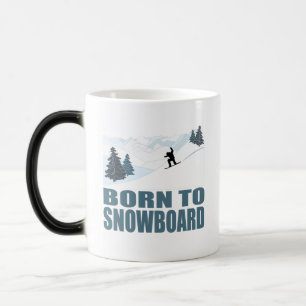 Caneca Mágica Born To Snownoard Winter Sports