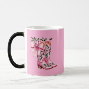 Caneca Mágica botas de cowboy rosa