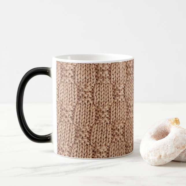 Caneca Mágica Bubble Knit Stitch Patterch de Shirley Taylor (Com Donut)