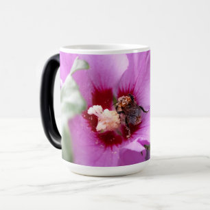 Caneca Mágica Bumblebee na Flor de Hibiscus