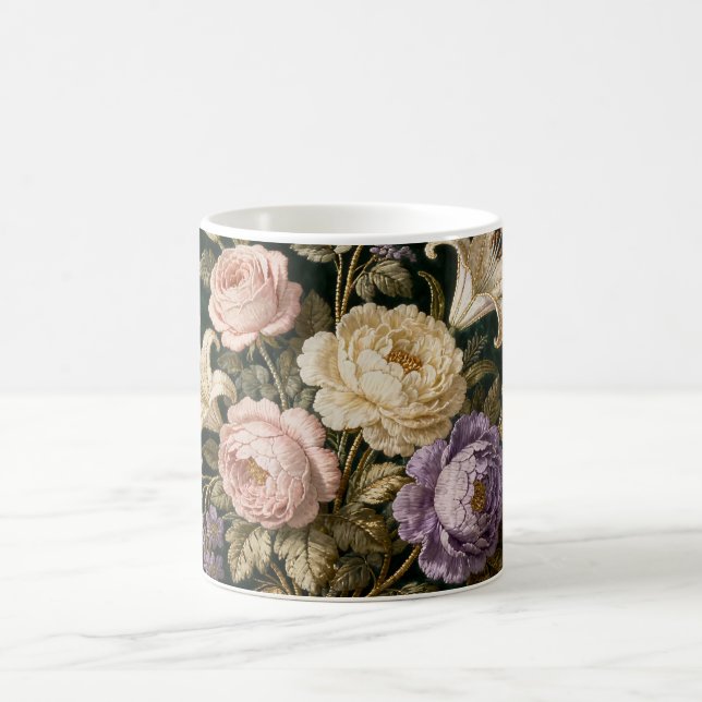 Caneca Mágica Buquê de Rosas Estilo Antigo Verde (Centro)