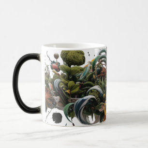 Caneca Mágica Burst Moderno da Natureza Abstrato - Morphing Vibr