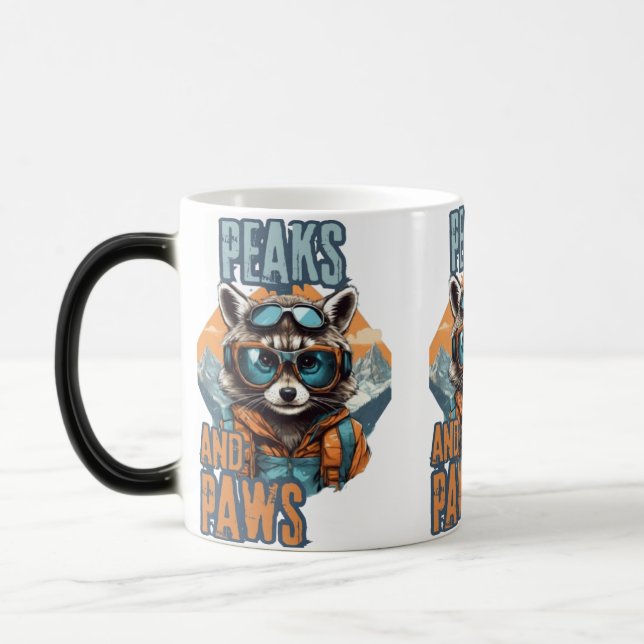 Caneca Mágica Cabeça de Raccoon com Estilo de Aventura (Esquerda)