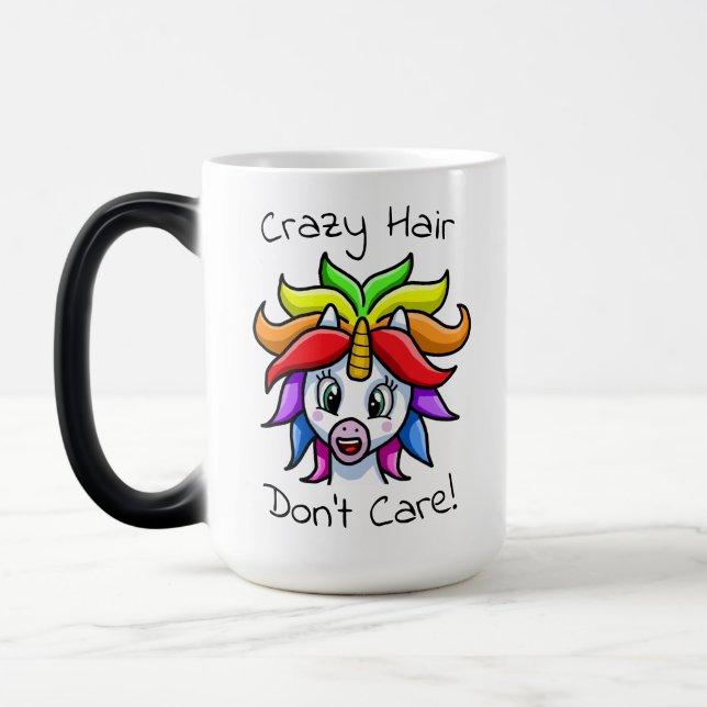 Caneca Mágica Cabelo Louco do Unicórnio Não se importa (Esquerda)