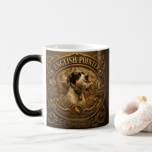 Caneca Mágica Caça com Pointer Inglês, Perdiz Chukar