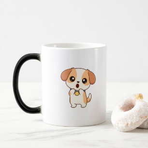 Caneca Mágica Cachorro Surpreso Personagem de Desenho Fofo Kawai