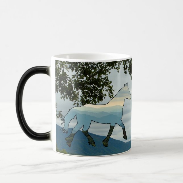 Caneca Mágica Cades de Cavalo Azul-Cordilheira (Esquerda)