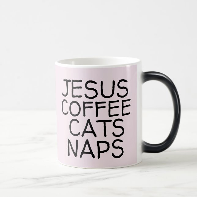 CANECA MÁGICA CAFÉ CRISTÃOS, GATOS E MÚGS DE JESUS (Direita)
