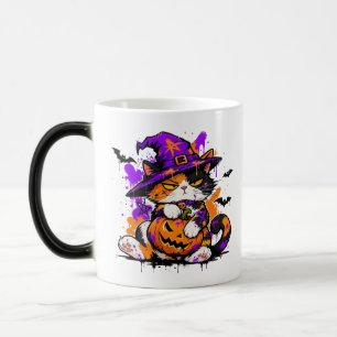 Caneca Mágica Café de Halloween da Bruxa Gata L&S