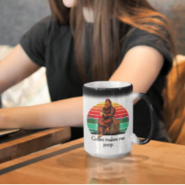 Caneca Mágica Café Me Faz Cagar Bigfoot Sasquatch Engraçado 15oz