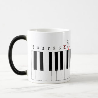 Caneca Mágica Café não Teclado Piano Tea Piano Do Re Mi Music Mu
