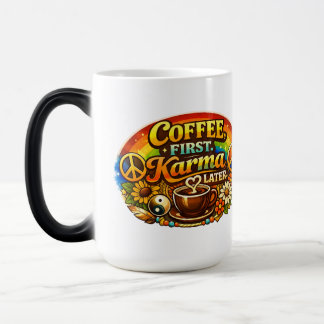 Caneca Mágica Café Primeiro, Carma Depois