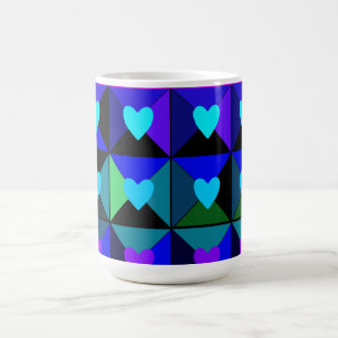 Caneca Mágica Caixas de Corações Azuis