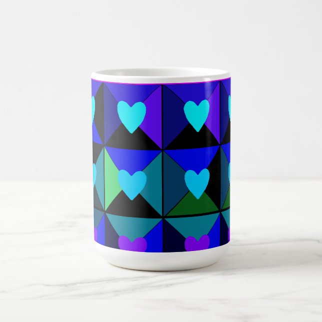 Caneca Mágica Caixas de Corações Azuis (Center)