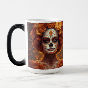 Caneca Mágica Calêndula Catrina Dia dos Mortos
