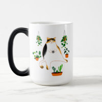 Calico Cat Bebendo Cofee Mug, Calico Cat Gift
