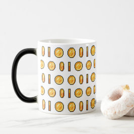 Caneca Mágica Câmbio de Moeda de Ouro de Jogo Estilo Pixel 8-Bit