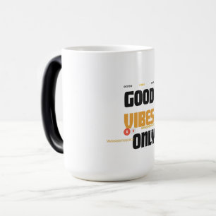 Caneca Mágica Camisa Good Vibes Only   Energia Positiva Sol Retr