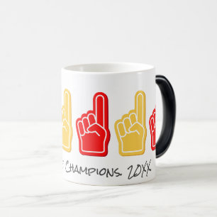 Caneca Mágica CAMPEÕES DE NOME DE EQUIPE ESPORTIVA ANO Mão Amare