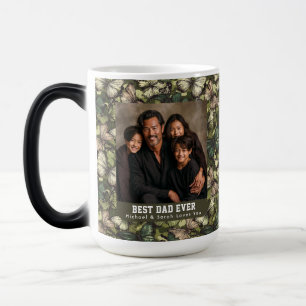 Caneca Mágica Camuflagem de Borboleta Floral Buquê Dia do Padras