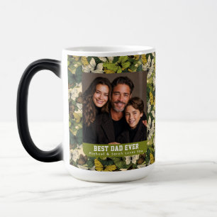 Caneca Mágica Camuflagem de Borboleta Floral Dia do Papai Café