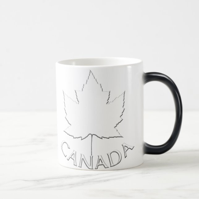 Caneca Mágica Canadá Copa Mugs Canadá Mapeia Folha Souvenir Glas (Direita)
