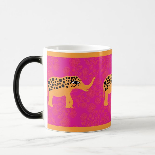 Caneca Mágica Canhão de Elefantes, Rosa-Quente, (Esquerda)