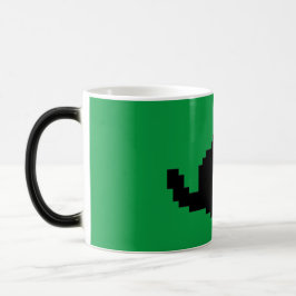Caneca Mágica Canhão verde de gato preto de 8 bits