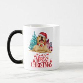 Caneca Mágica Cão de natal bonito