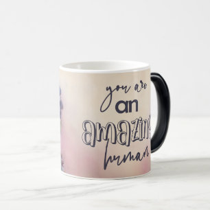 Caneca Mágica Capa de Citação Floral Inspiradora/Positiva