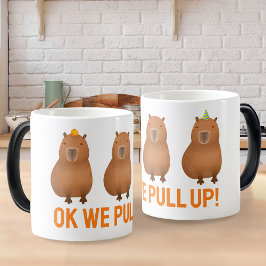 Caneca Mágica Capybara Meme "Ok, Vamos Puxar!"