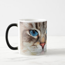 Caneca Mágica Cara de gato | olhos azuis | purrr-fechadura