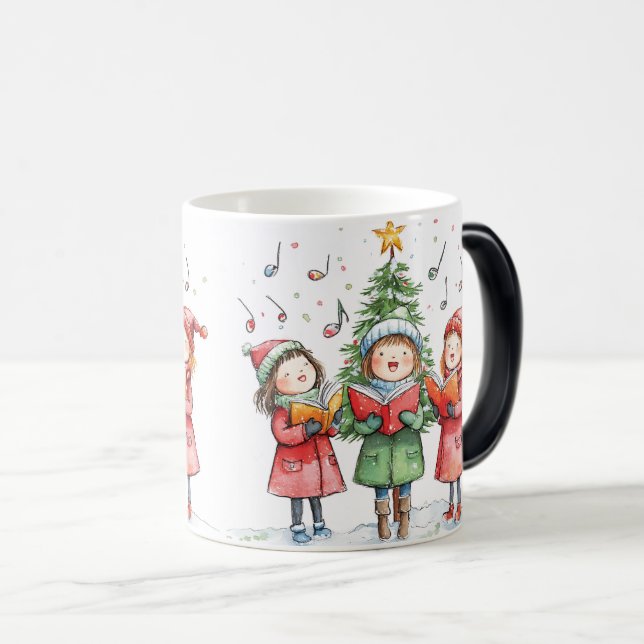 Caneca Mágica Caroleiros Festivos Delícia (Frente Esquerda)