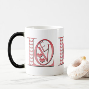 Caneca Mágica Cartas de Amor com Corações de Shirley Taylor